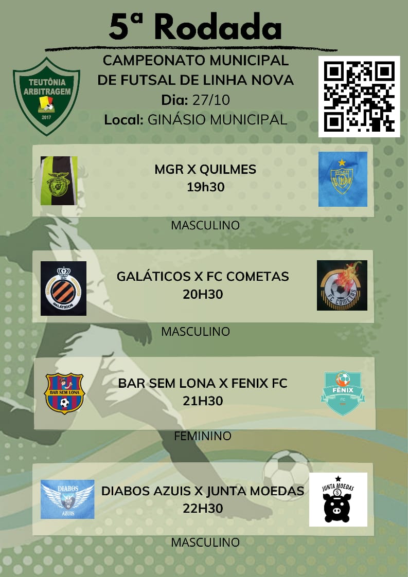Campeonato Municipal de Futsal - 5ª rodada