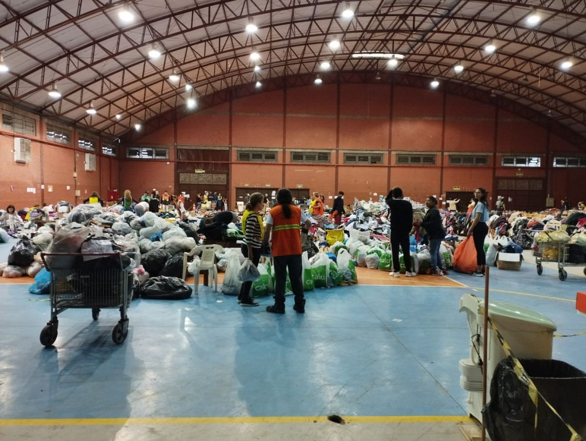 Doações entregues para a Defesa Civil de Lageado