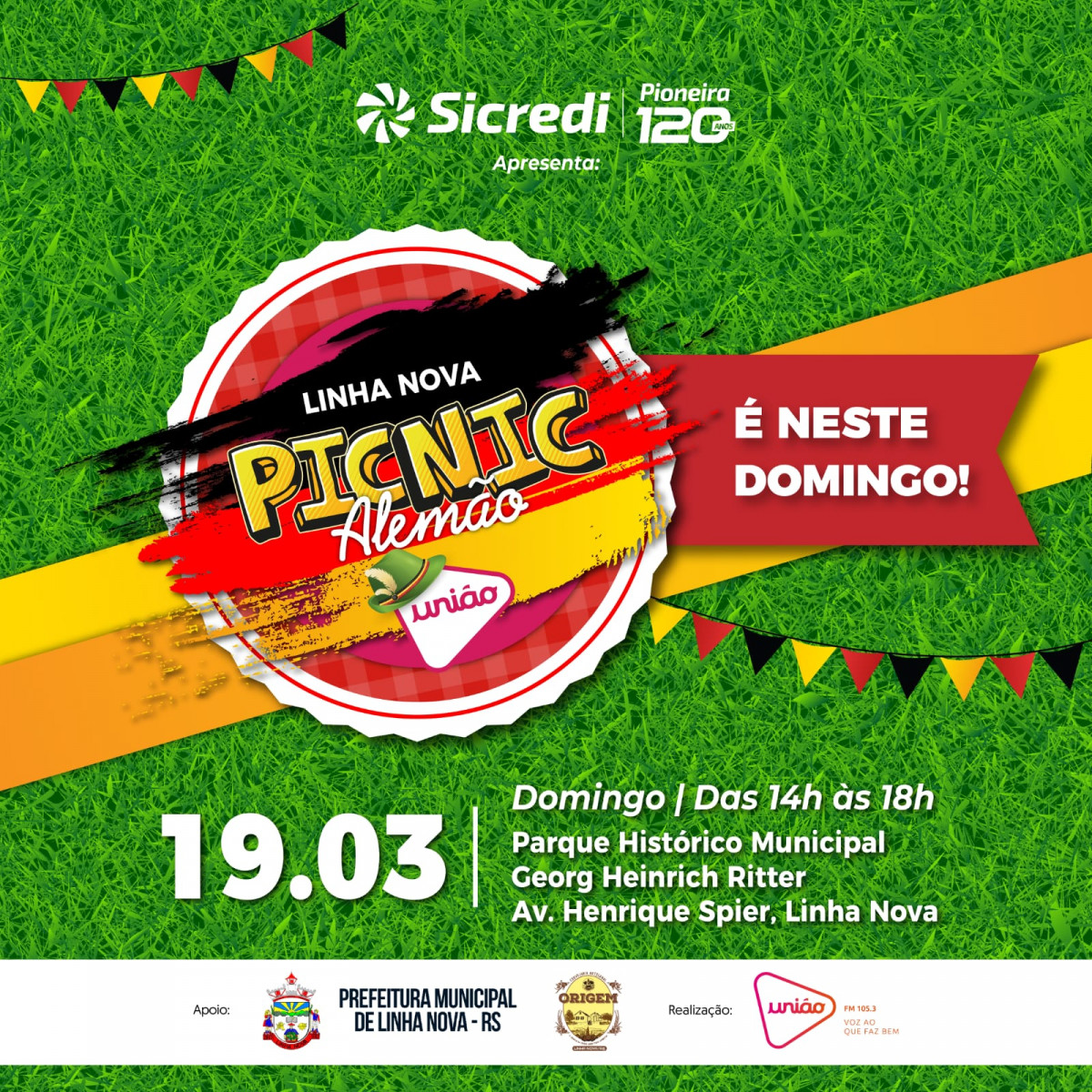 PICNIC ALEMÃO EM COMEMORAÇÃO AO ANIVERSÁRIO DE LINHA NOVA