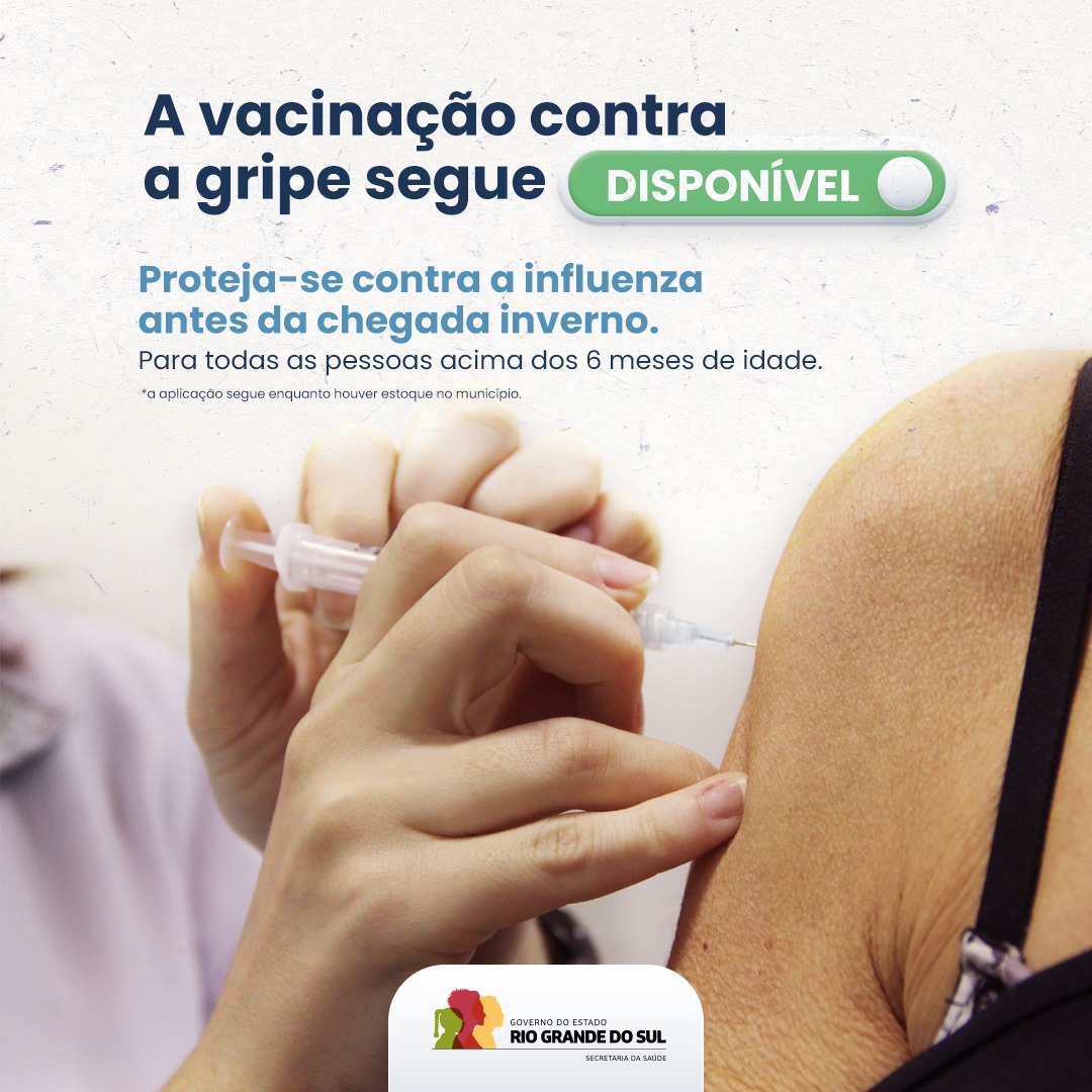 Vacinação contra a gripe segue disponível
