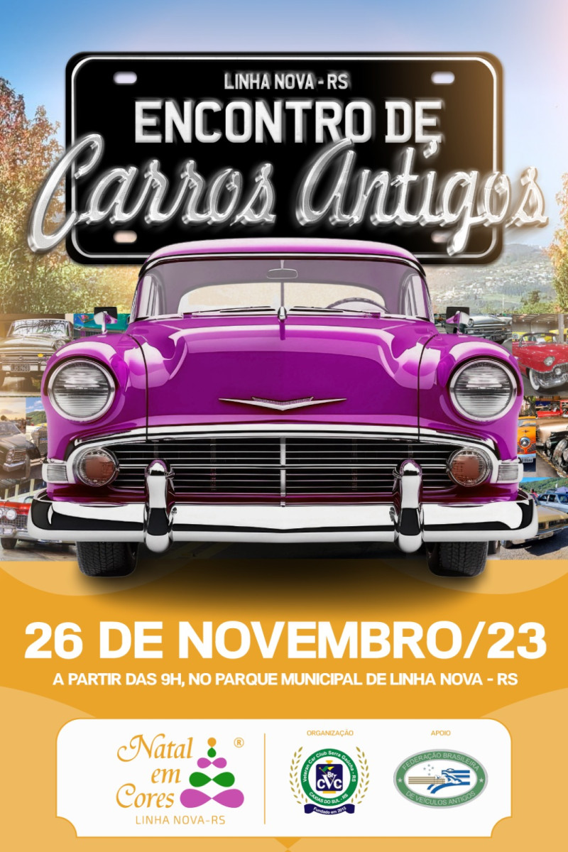 Vem aí o 1° Encontro de Carros Antigos de Linha Nova