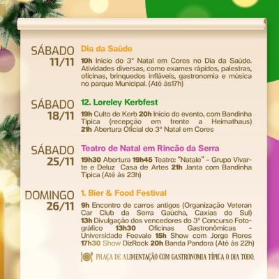 Confira a programao completa do 3 Natal em Cores