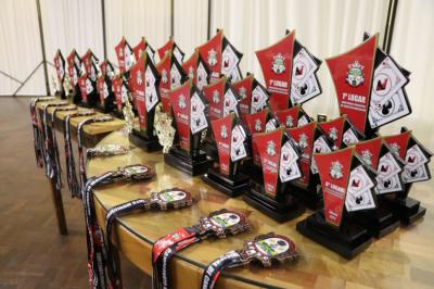 Entrega da premiao do Campeonato Municipal de Canastra