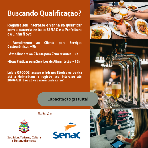 Prefeitura e SENAC disponibilizaro cursos de capacitao